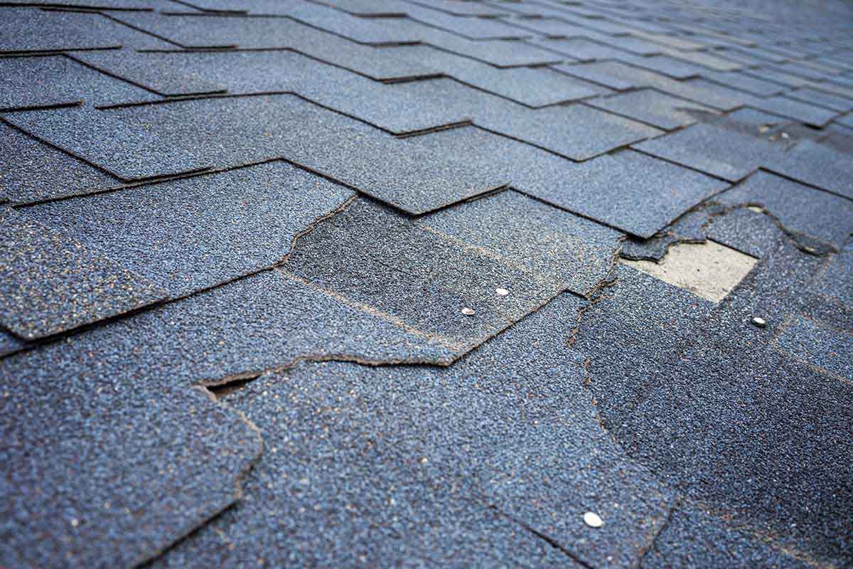 roof damage from shingles