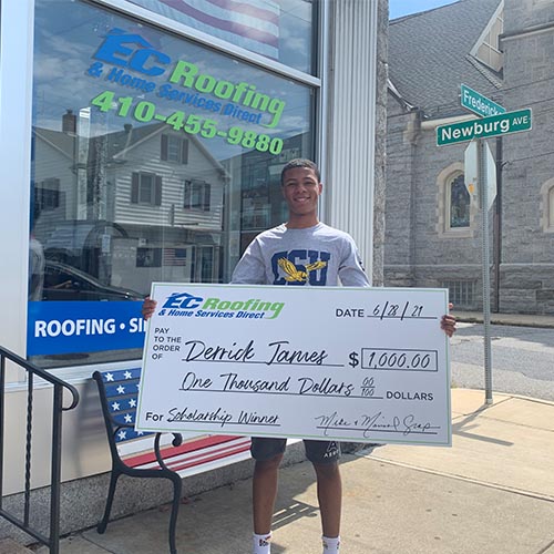 EC roofing doles out a scholarship winner in 2021