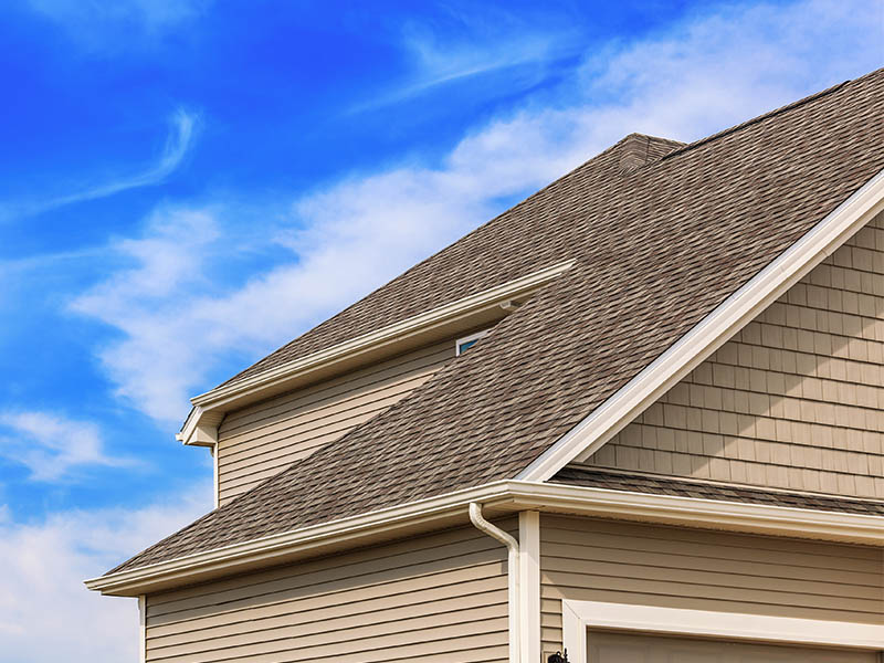 Photo of new residential roof.
